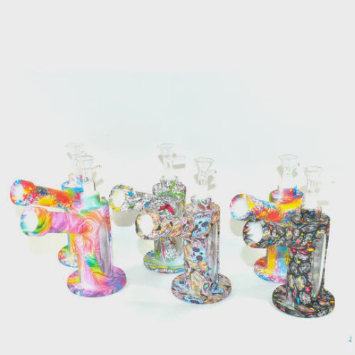 Silicone Water Pipe With Glass Bowl Kit