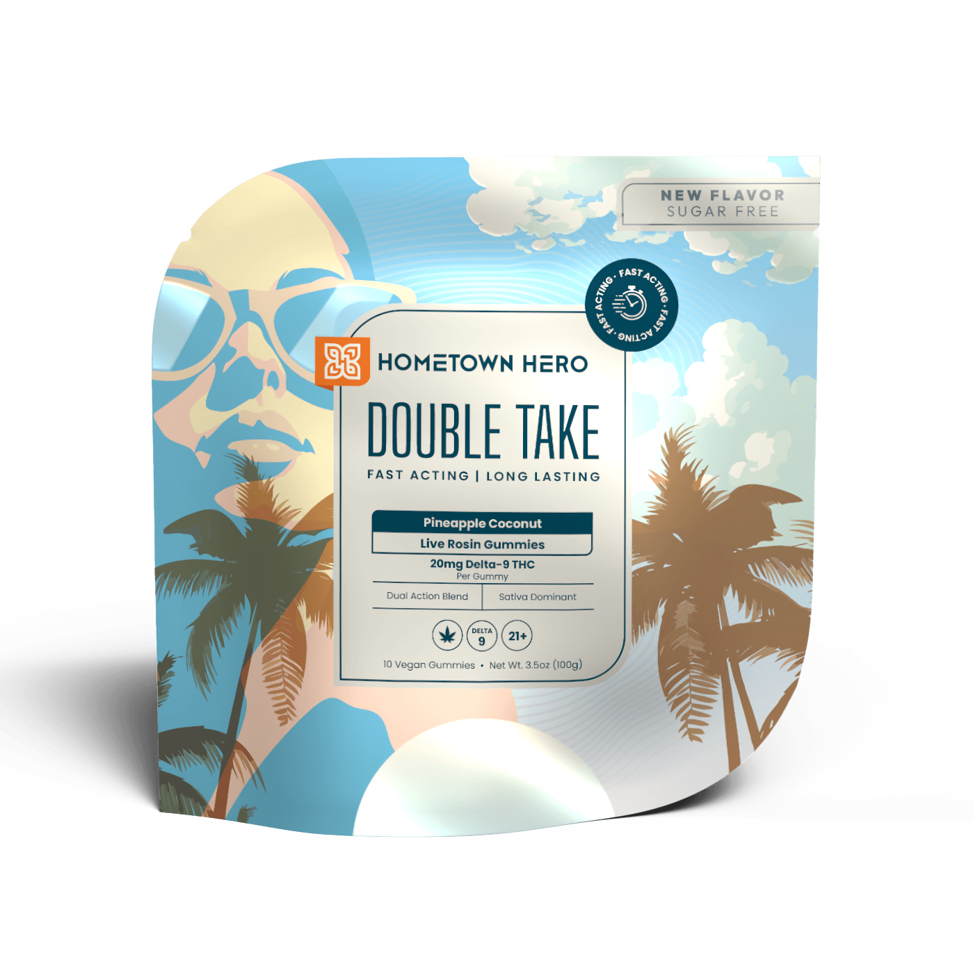 Double Take Gummies Sugar Free - Pineapple Coconut