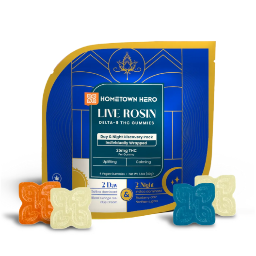 Hometown Hero- 250mg Delta 9 Live Rosin Gummies (25mg each)