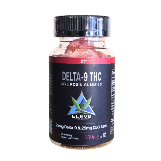 Delta Elev8- D9 Live Rosin Gummies 25mg
