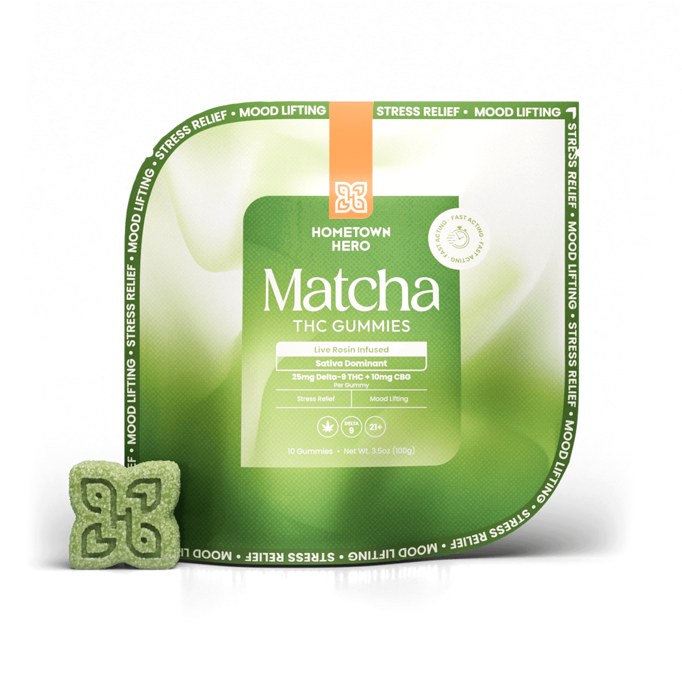 Matcha D9 Live Rosin Gummies 25mg 10 ct
